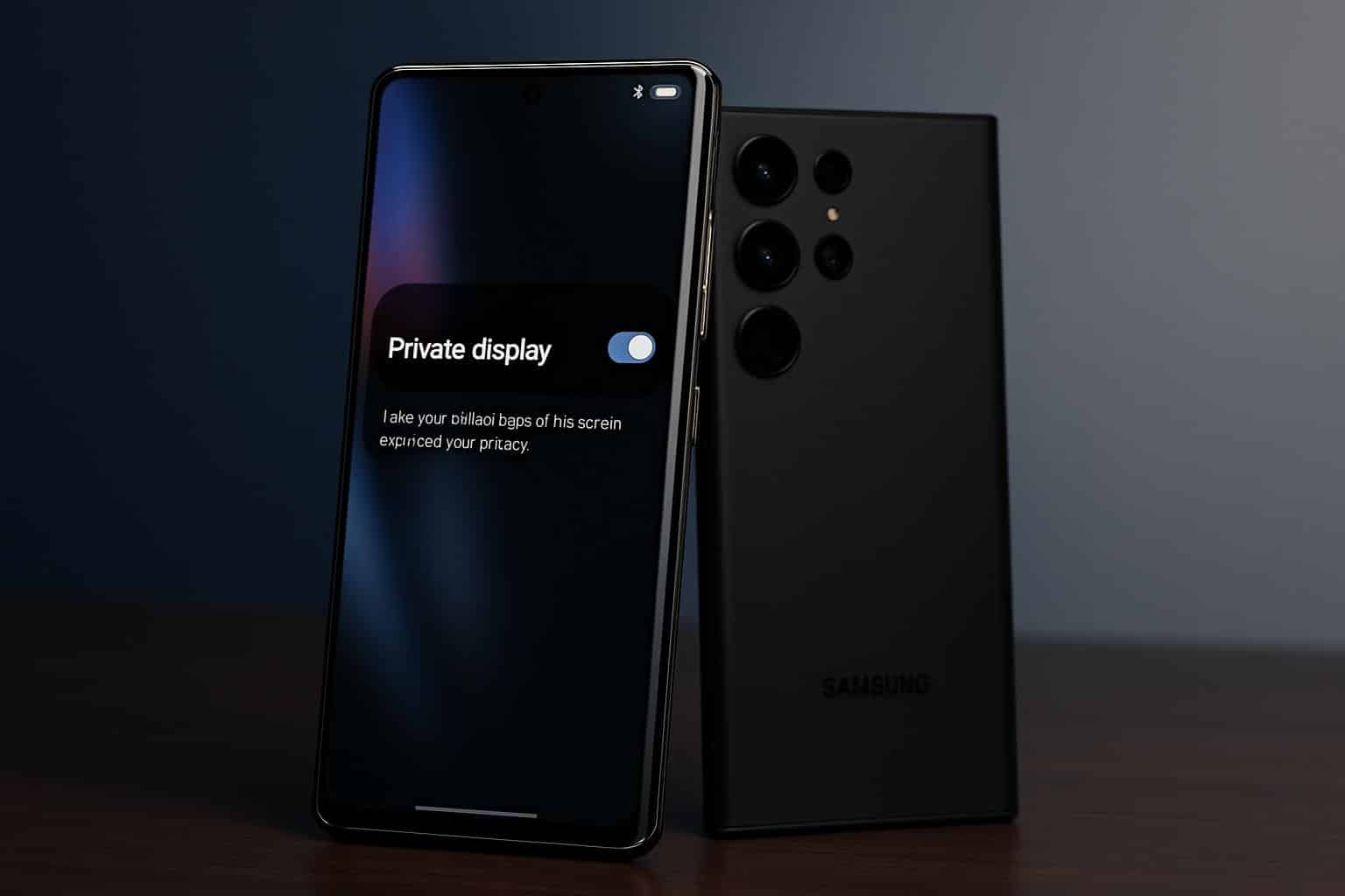 One UI 8.5 settings highlighting Samsung Galaxy S26 Ultra Private Display feature