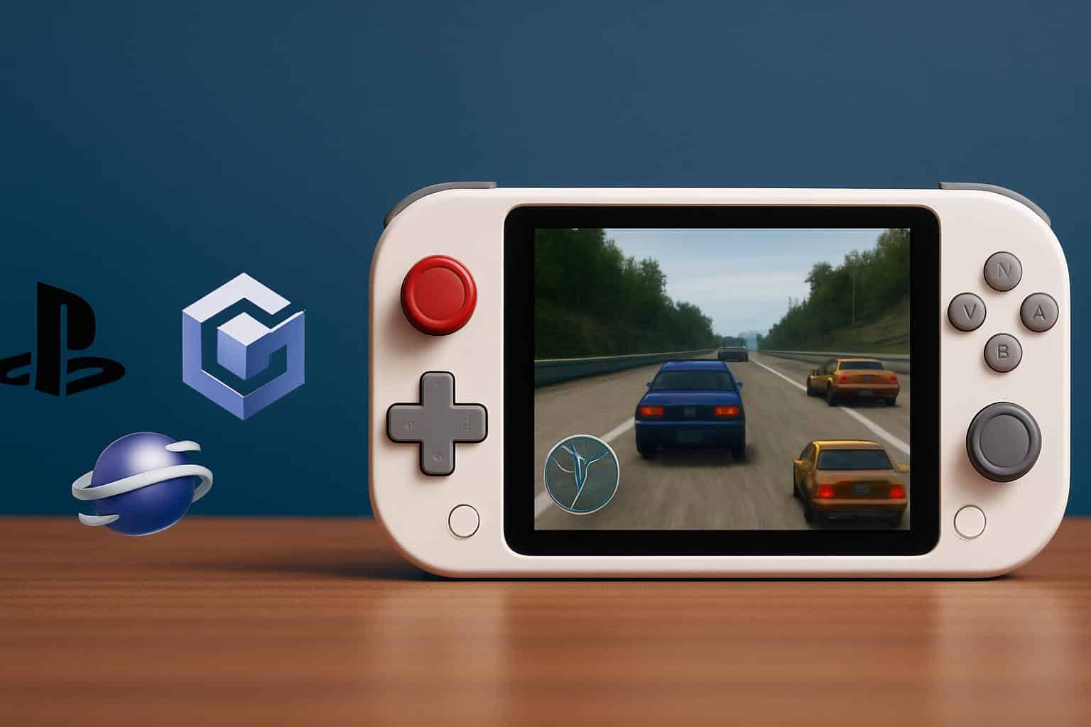AYANEO Pocket AIR Mini handheld running PS2 games,  portable retro gaming console