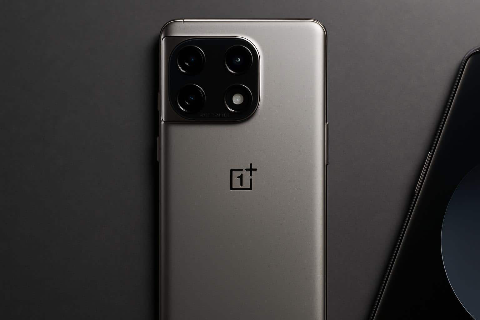 OnePlus 15 (LE2123) smartphone in Titanium color, showcasing sleek design