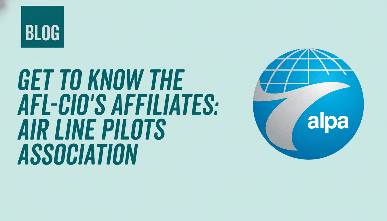 Blog banner for Get to Know the AFL-CIO s Affiliates: Air Line Pilots Association with the ALPA globe logo.