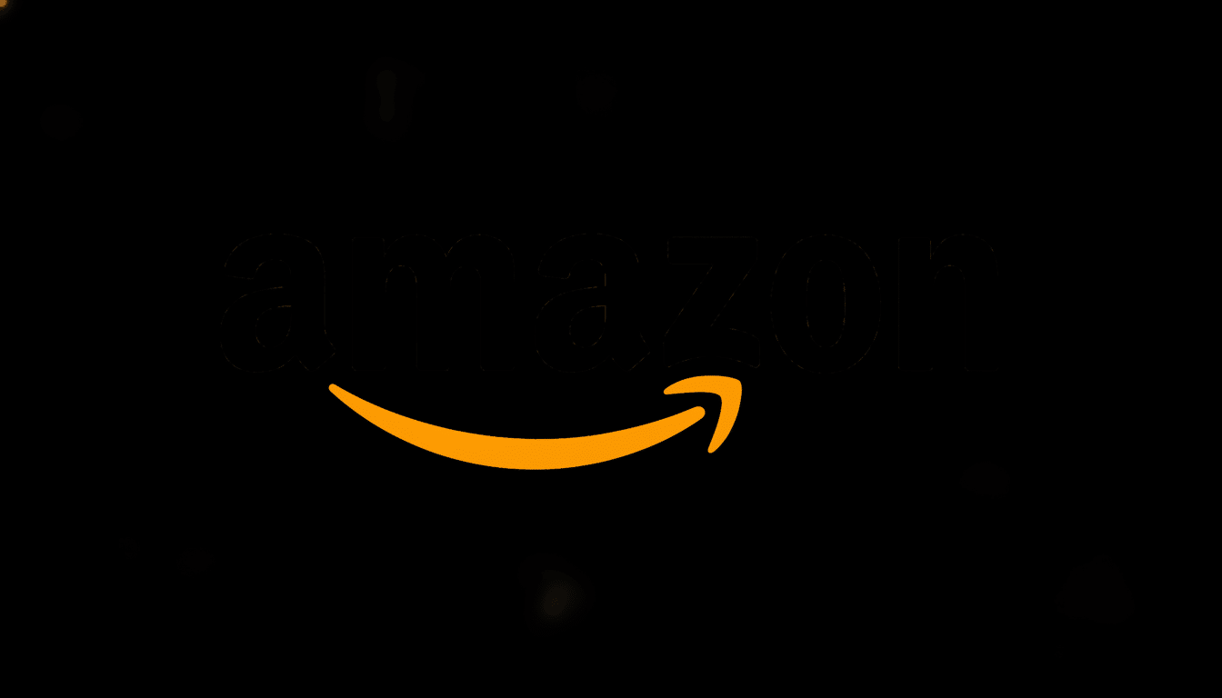 alt : The Amazon logo, featuring the word amazon in black with an orange arrow curving from the '