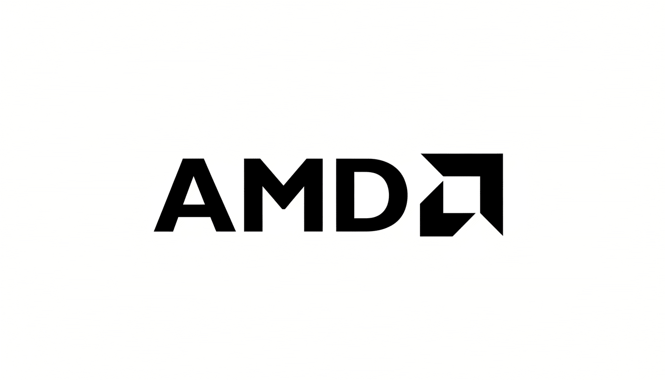 The AMD logo, featuring the stylized black AMD text and arrow design, presented on a white background.