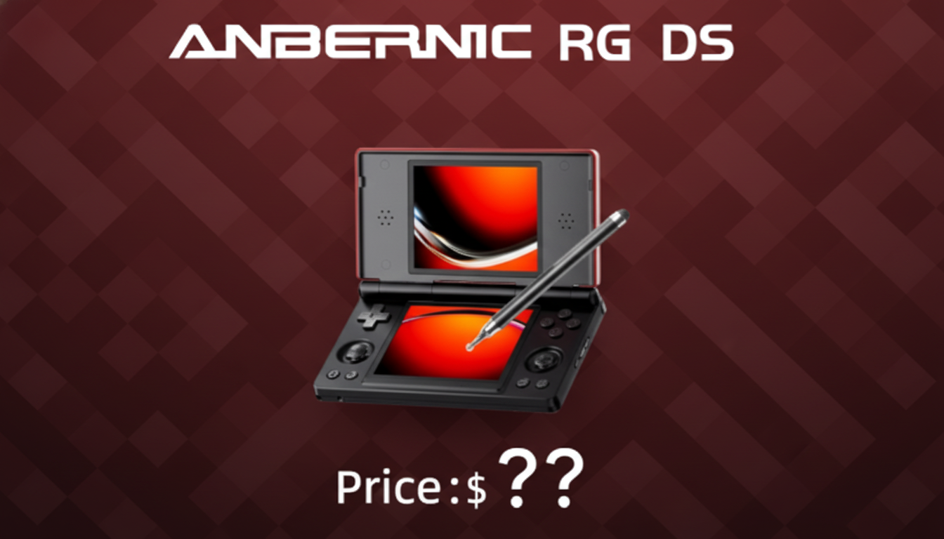 Anbernic RG DS handheld from AliExpress listing with full specifications