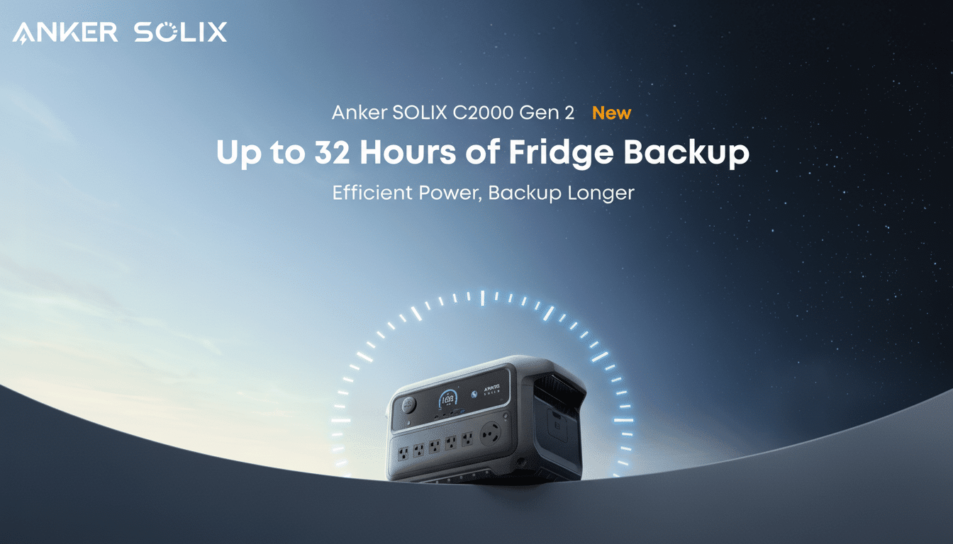 Portable 2kWh battery power station built for real-world loads, compact with AC/DC outlets