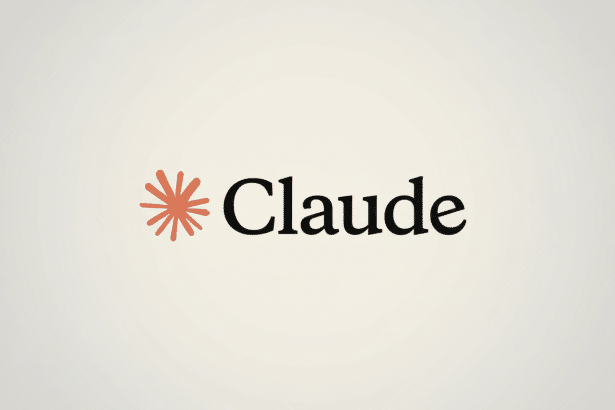 The Claude logo featuring a stylized orange asterisk to the left of the black text Claude on a cream - colored background with a subtle, professional