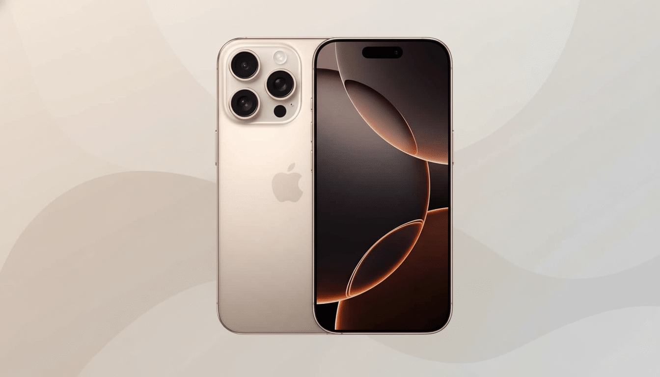 A gold iPhone 1 4 Pro, showcasing its rear camera array and front display, set against a professional soft patterned gradient background. Filename : gold iphone1 4pro 169 . png