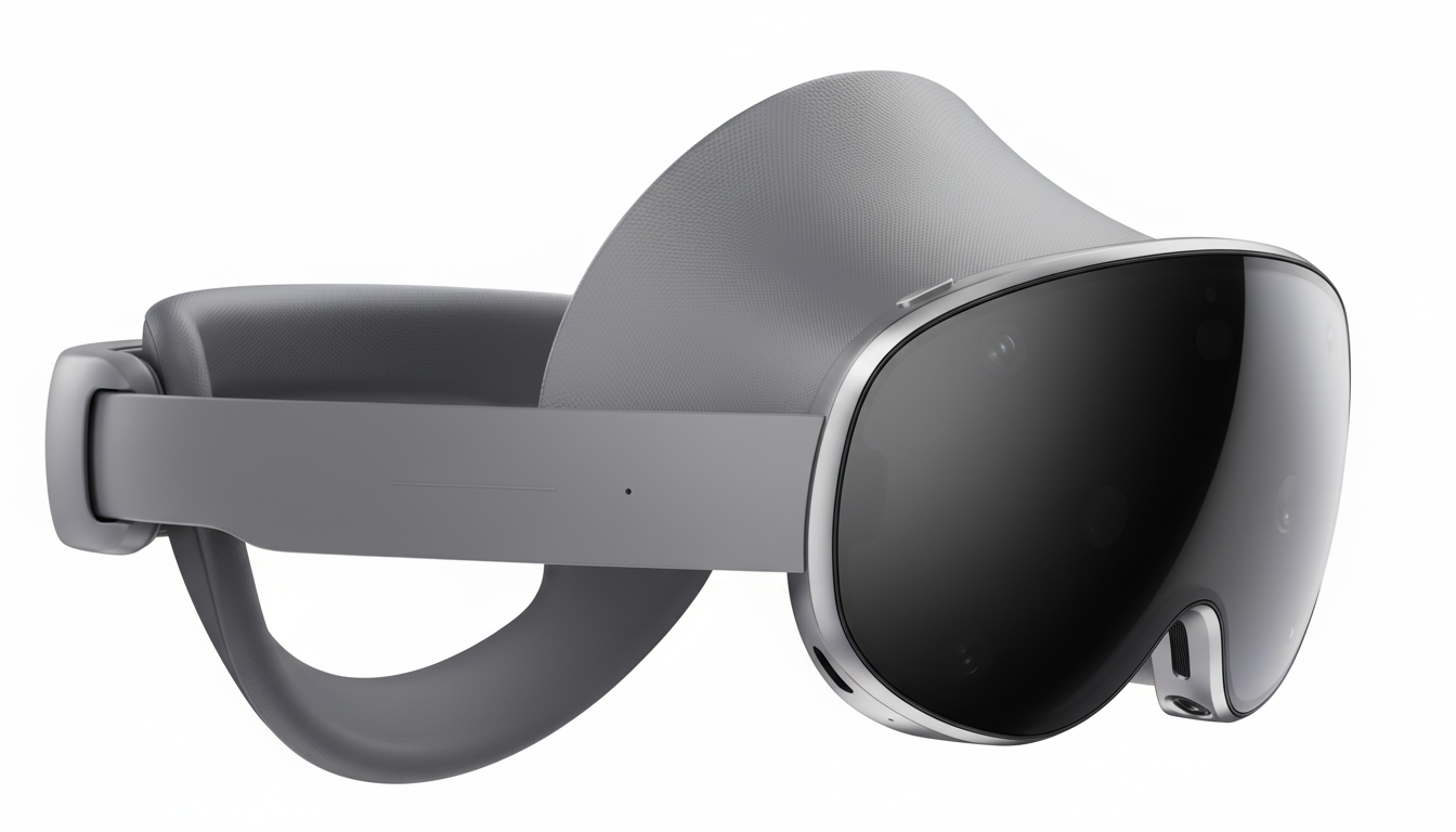 Samsung Galaxy XR mixed reality headset illustration, consumer-ready design