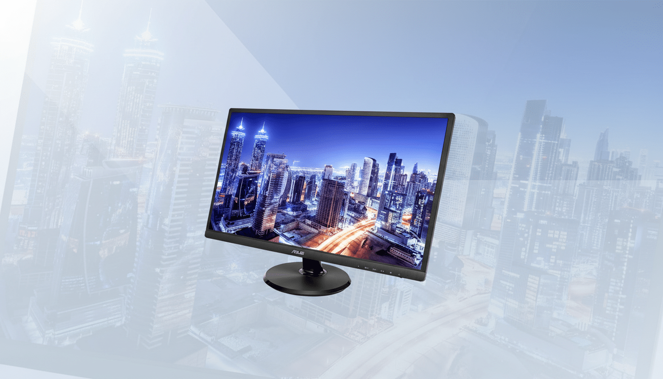 Standout monitor discount: sale tag on computer screen signaling top deal