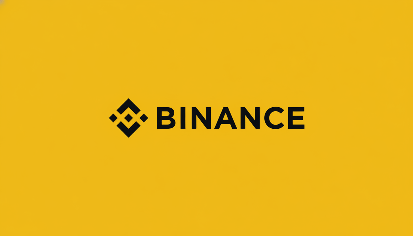 The Binance logo, featuring a black stylized diamond icon and the word