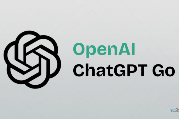 A professional presentation of the OpenAI ChatGPT Go logo and text, resized to a 16 :9 aspect ratio . The background is a soft grey with a subtle geometric pattern.