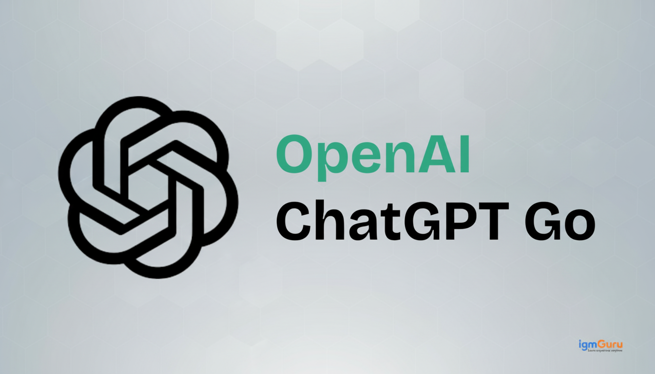 OpenAI ChatGPT logo over Indian flag, highlighting one-year free access in India