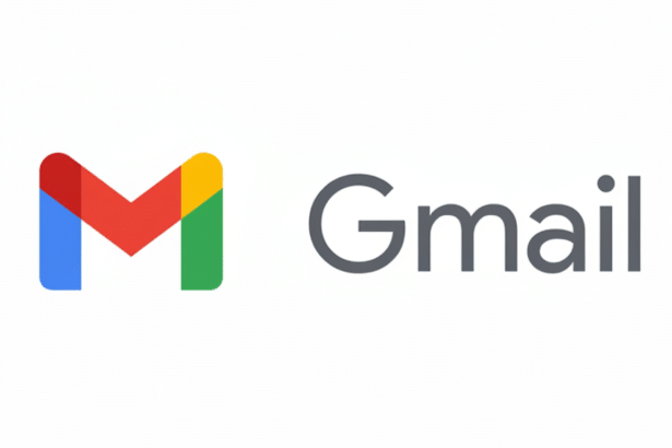 The Gmail logo featuring a colorful M envelope icon and the word Gmail in gray text, presented on a white background with a 16:9 aspect ratio.