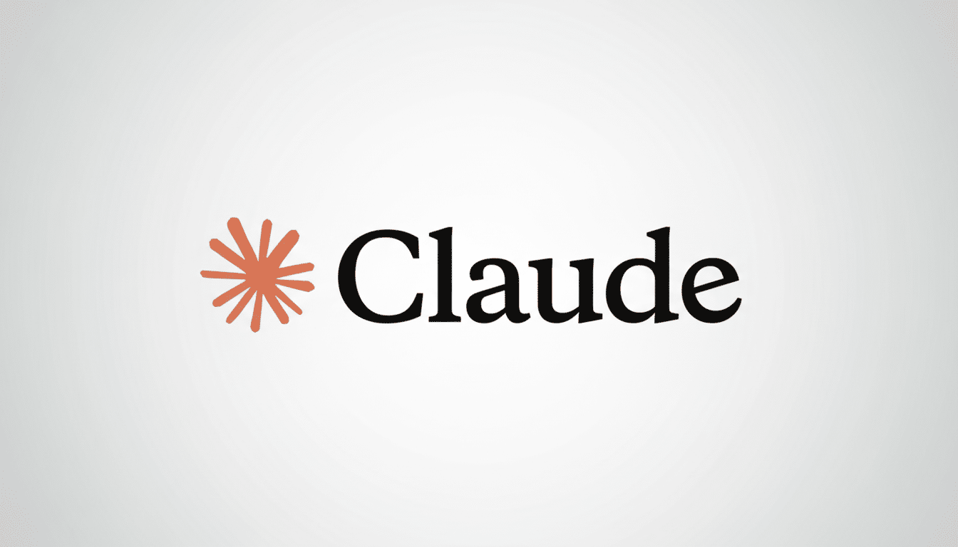 The Claude logo featuring a rust -colored asterisk- like symbol next to the word Claude in black text, presented on a light gray gradient background.