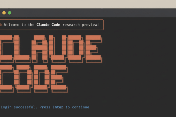 A screenshot of a Claude Code research preview interface , displaying Welcome to the Claude Code research preview! and Login successful. Press Enter to continue on a dark background within a stylized window. Filename : claude coderesearch preview.png