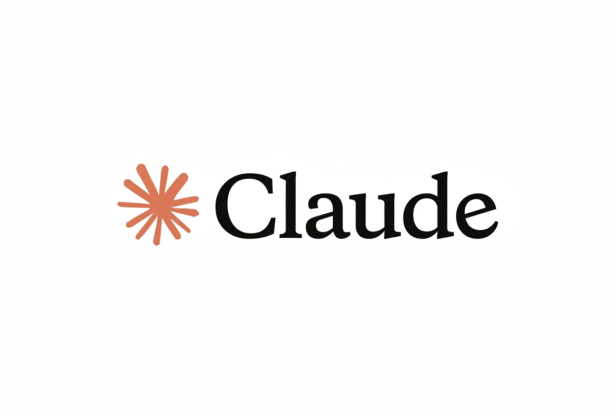 The Claude logo featuring a stylized orange asterisk next to the word Claude in black text, set against a clean white background.