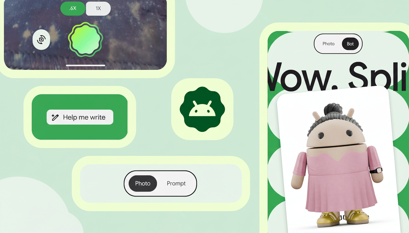 Android phone syncing Androidify watch faces to Wear OS smartwatch