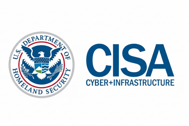 The logo for the U.S . Department of Homeland Security next to the CISA ( Cyber + Infrastructure) logo, presented on a white background.