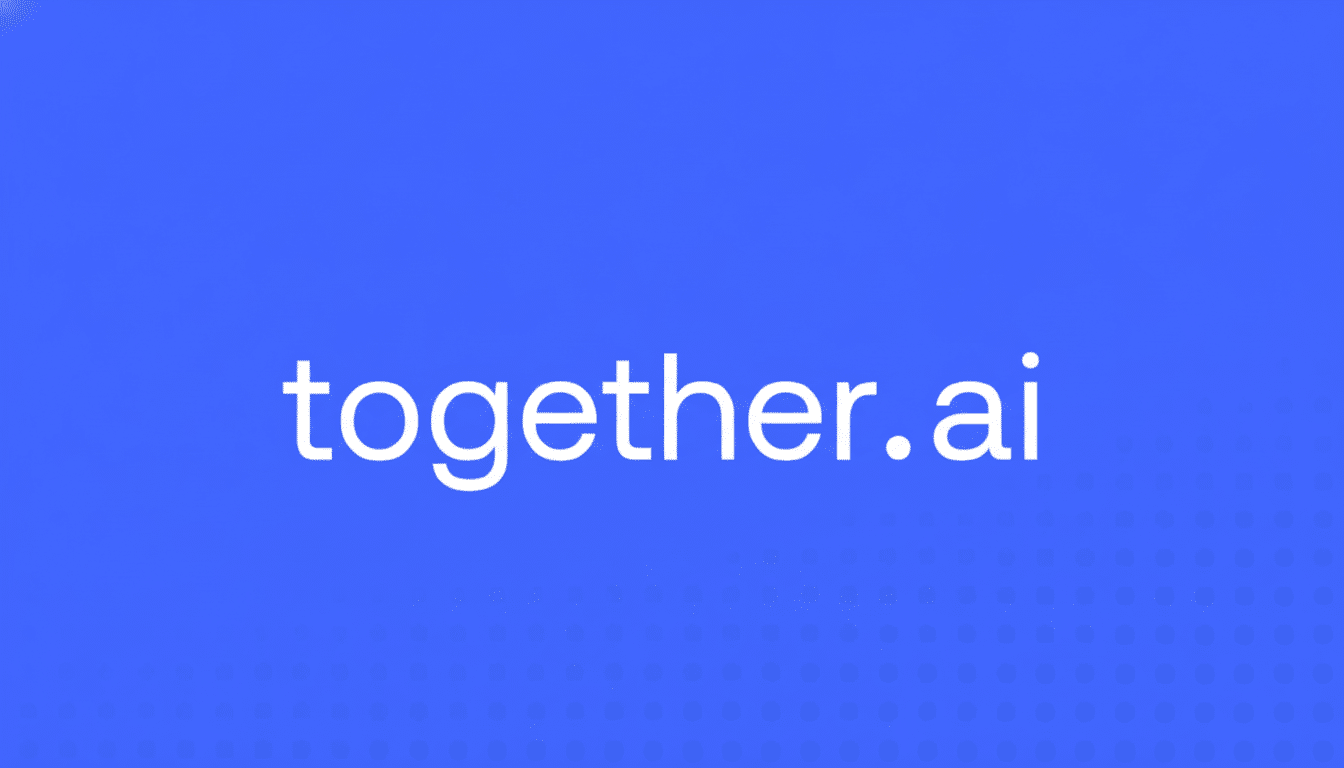 The together .ai logo, featuring white text on a blue background, resized to a 16: 9 aspect ratio.