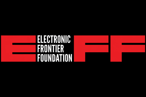 The Electronic Frontier Foundation ( EFF) logo, with a white ELECTRON IC FR ONTIER FOUND ATION text on a black background, and a stylized EFF in red, presented in a professional 16: 9 aspect ratio.