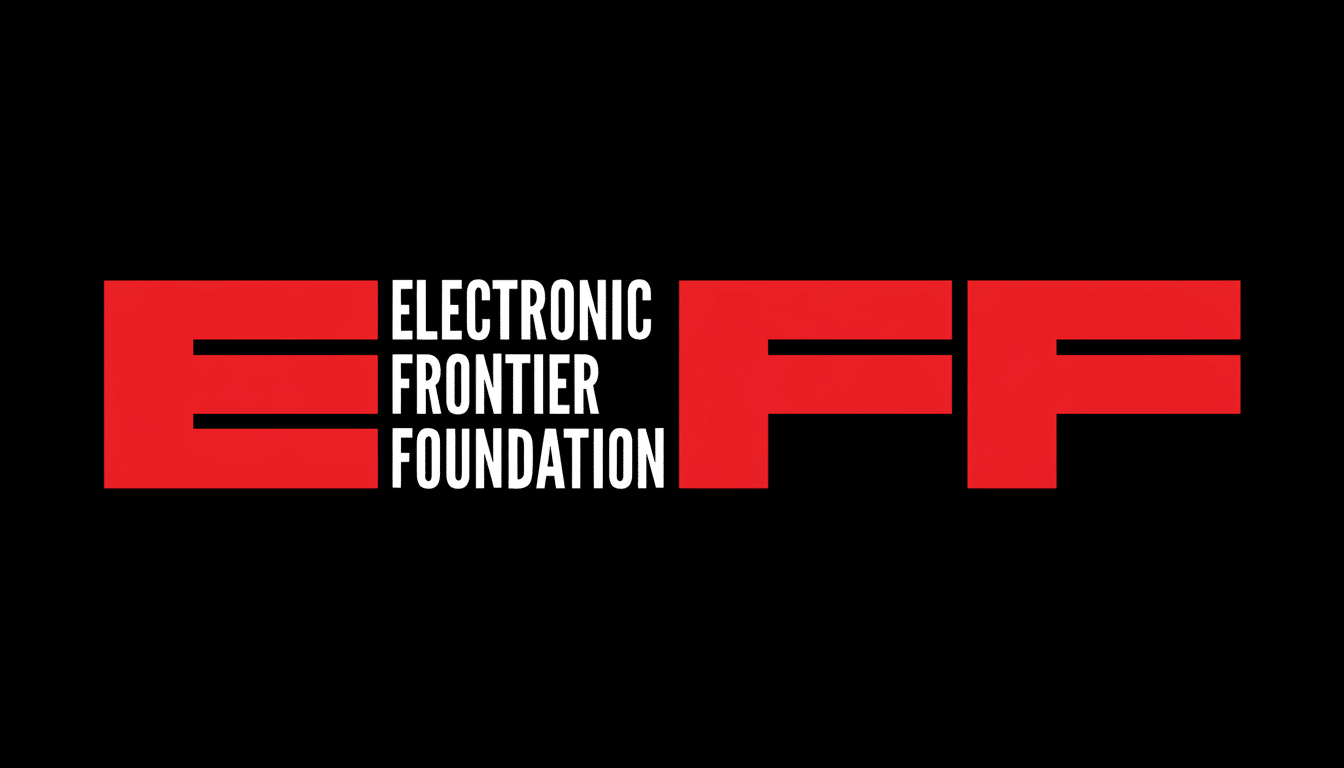 The Electronic Frontier Foundation ( EFF) logo, with a white ELECTRON IC FR ONTIER FOUND ATION text on a black background, and a stylized EFF in red, presented in a professional 16: 9 aspect ratio.
