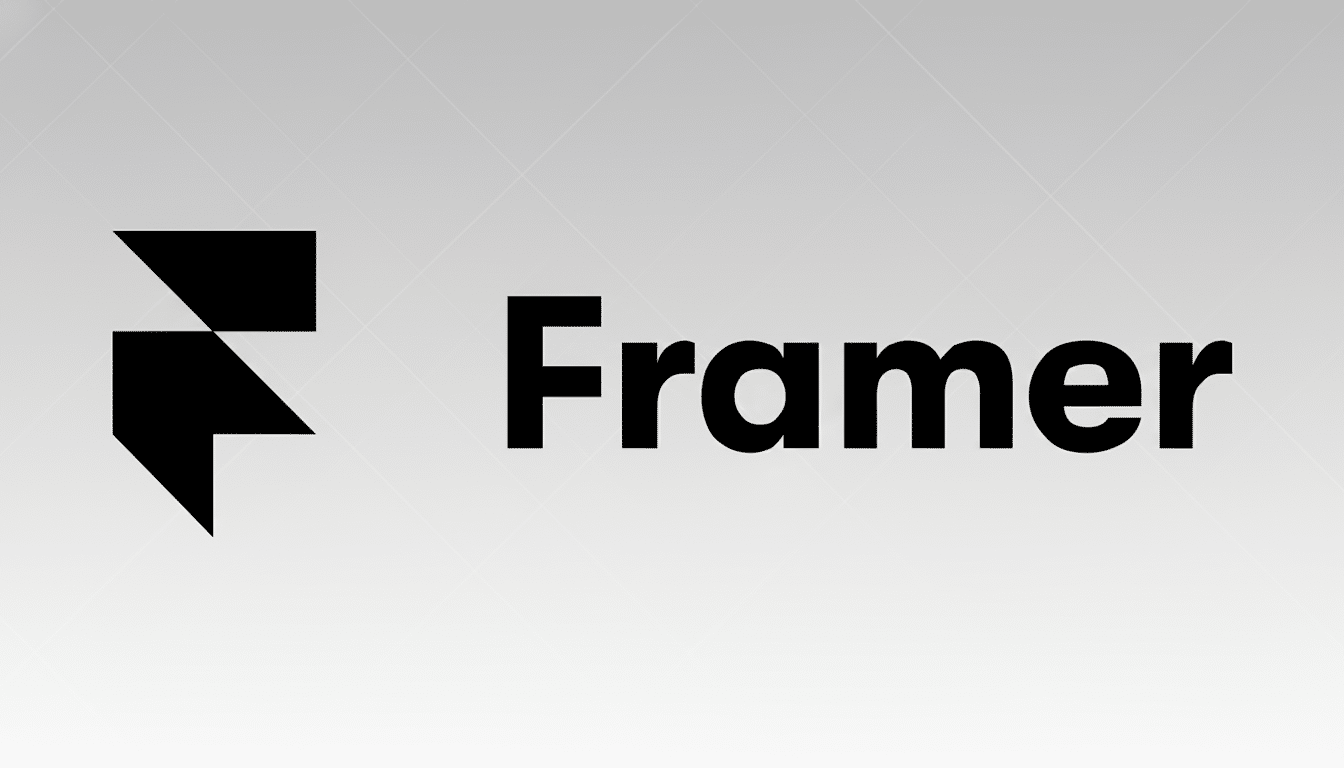 The Fram er logo and text, in black, are centered on a professional light grey background with a subtle diagonal grid pattern, presented in a 16: 9 as