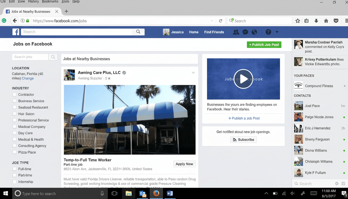 Image for Facebook Revives Job Listings in the U.S.