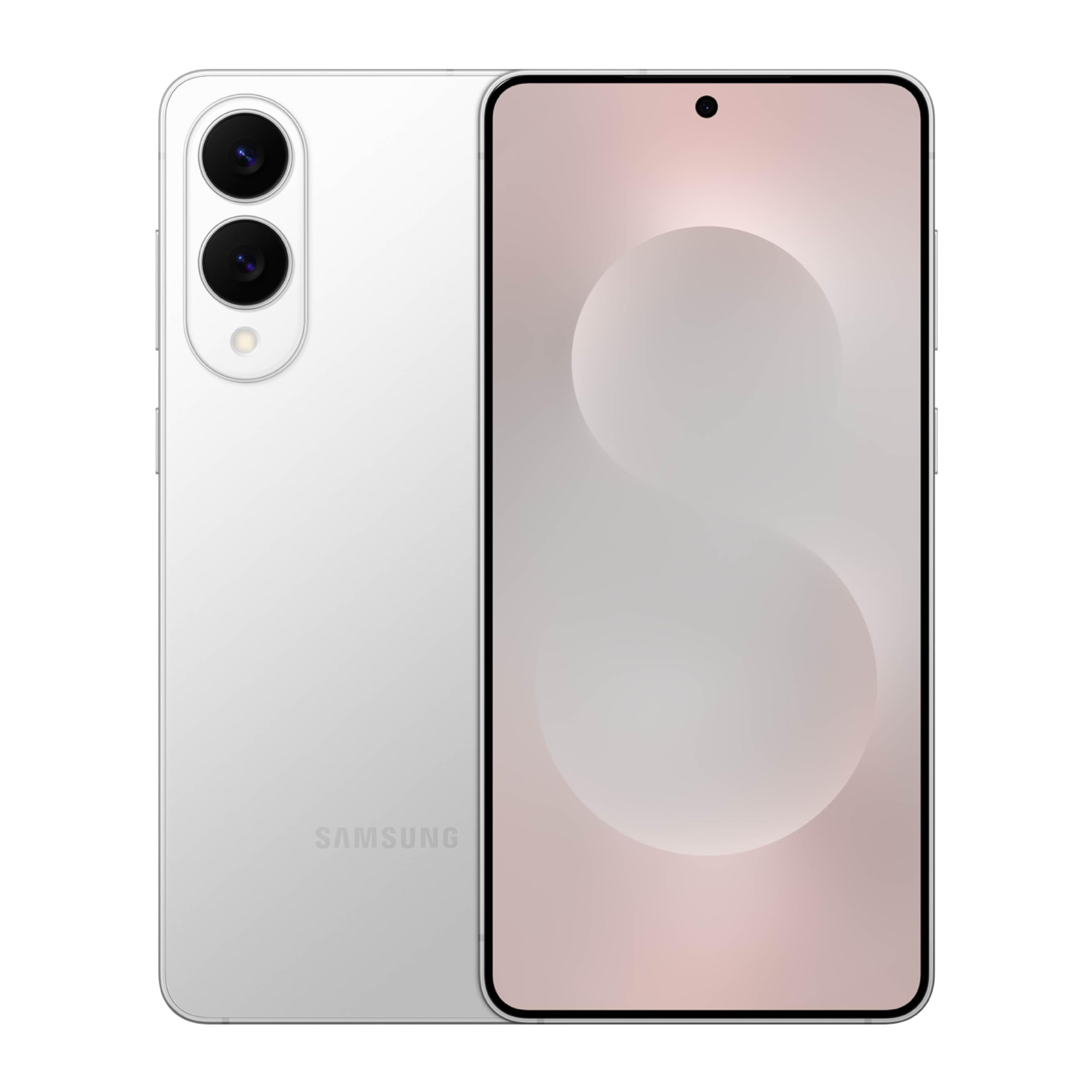 Samsung Galaxy S25 Edge smartphone side-by-side with competitor phones and price tags for comparison