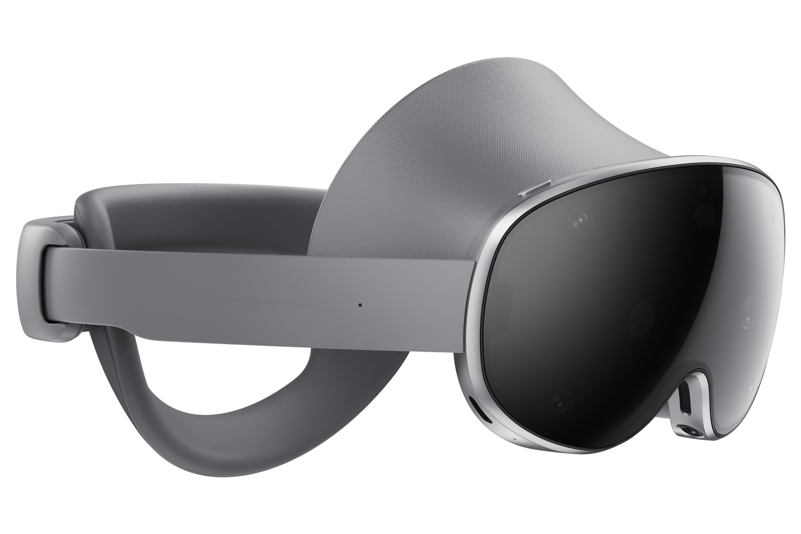 First-gen XR headset displaying immersive virtual interface with early adopter premium concept