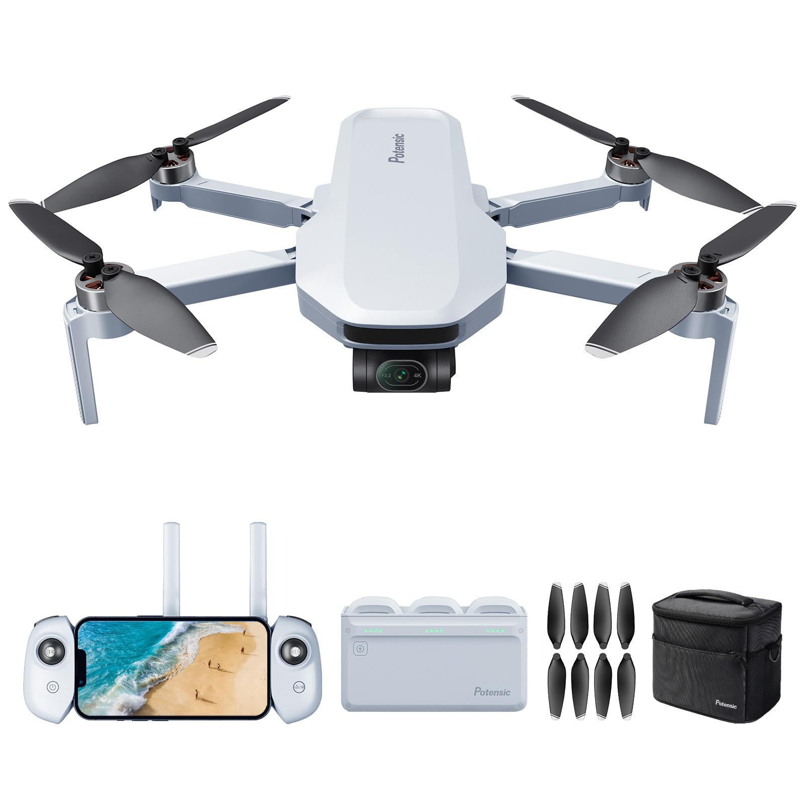 Beginner-friendly sub-250g drone in flight, compact lightweight design