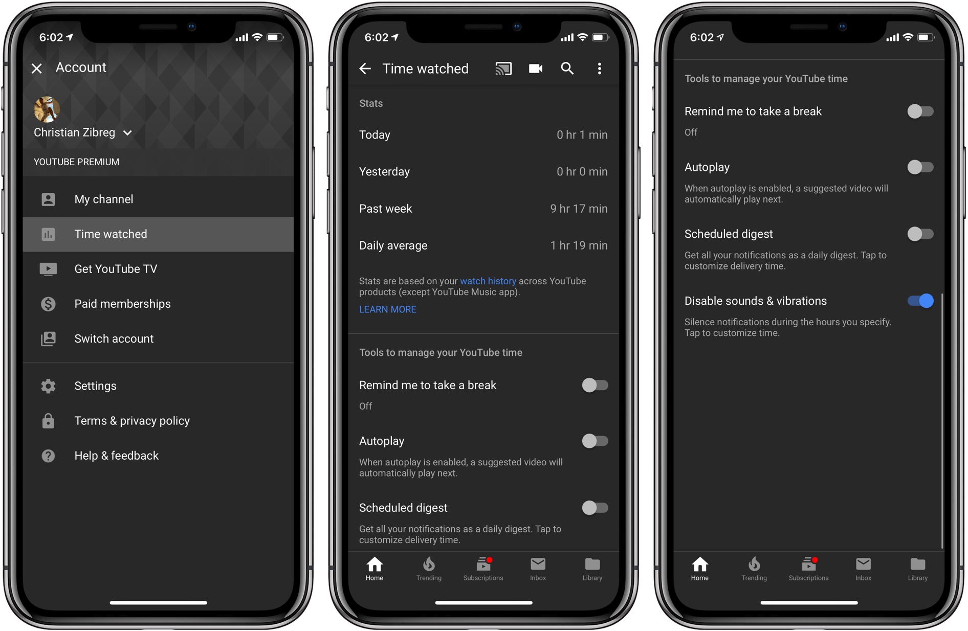 YouTube Shorts Daily Timer settings showing how to set watch time limits