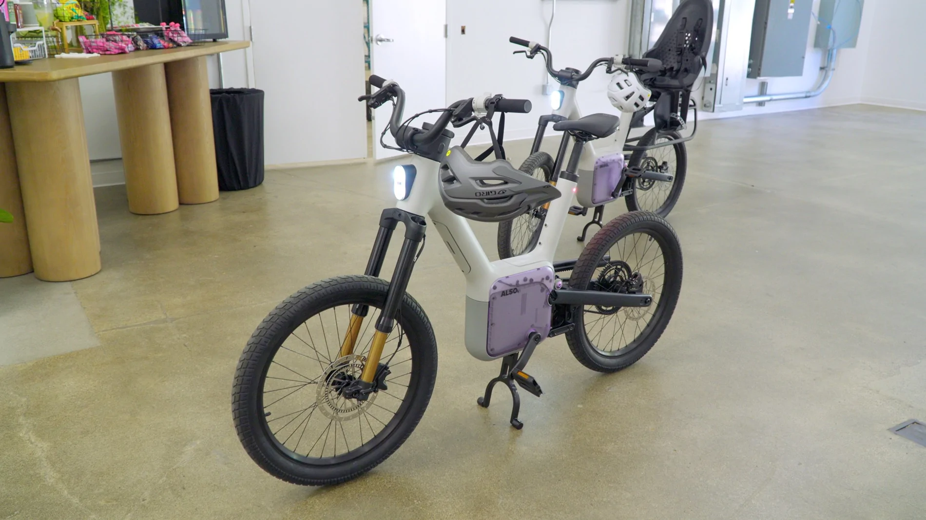 Electric scooter prototype showcasing custom in-house electronics for a micromobility platform