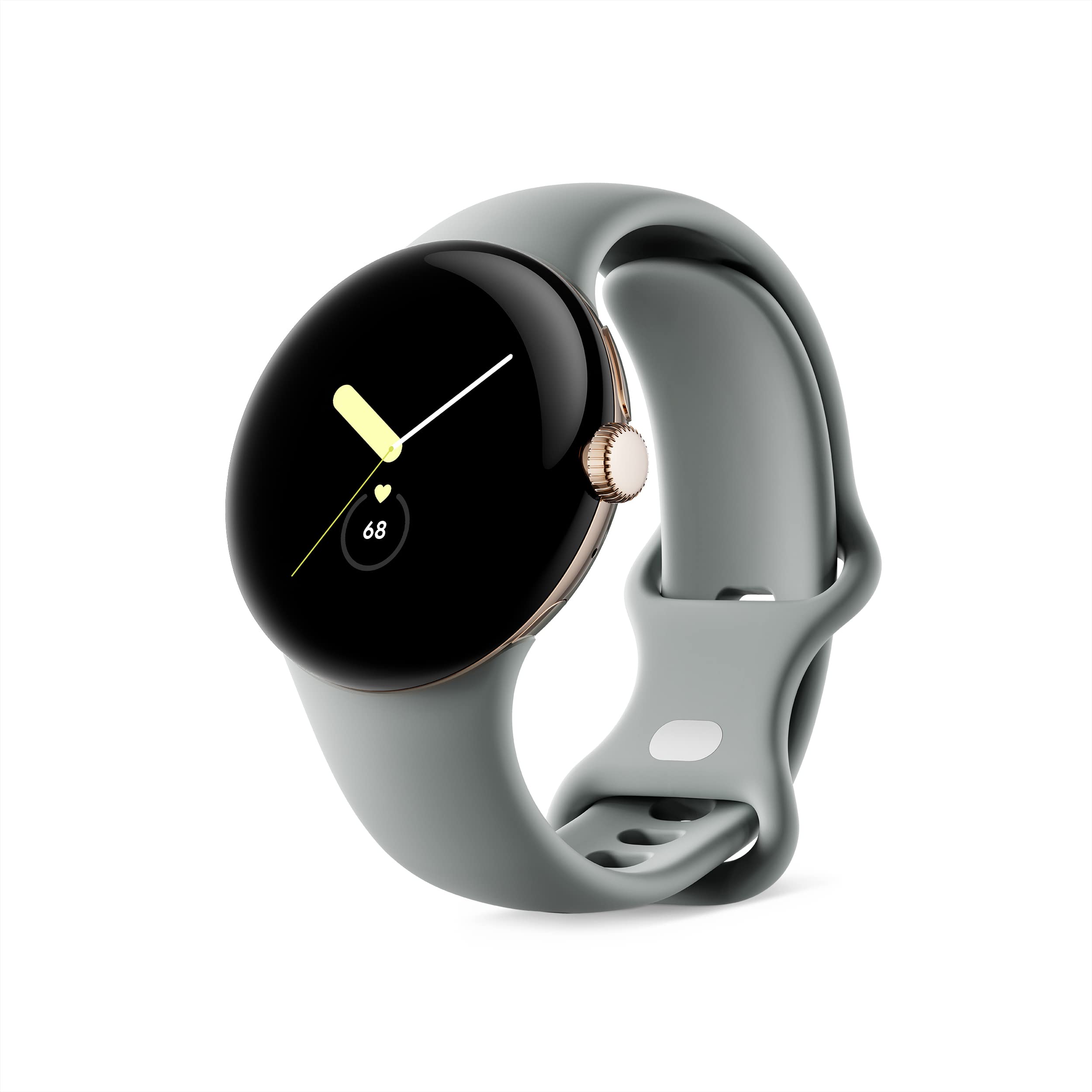 Google Pixel Watch 4 with extended battery life and high charge status