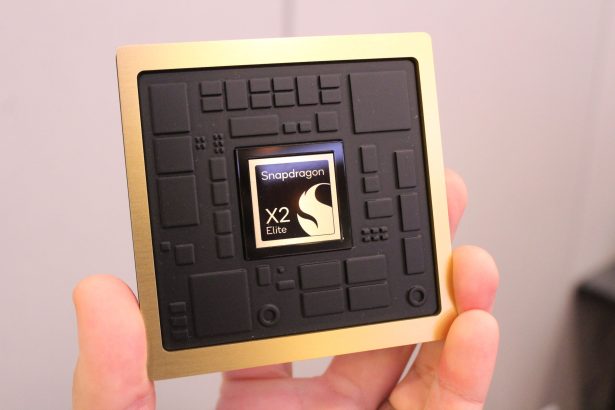 Qualcomm vs Apple M4 chip benchmark graphic highlighting performance gains
