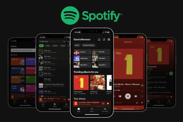 Spotify app showing the Following Venues feature on a venue profile with Follow button