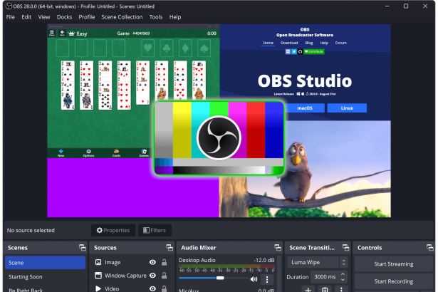 Mobile and desktop dual-format streaming on smartphone and laptop screens
