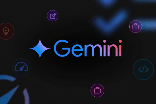 Gem ini logo with surrounding icons on a dark background. Filename: gem inilogo icons1 69. png