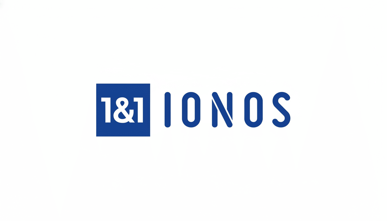 The 1&1 ION OS logo on a white background, resized to a 16: 9 aspect ratio. The logo features a blue square with  1&1 in white, followed by ION OS in blue text. Filename : 1and 1 ionoslogo 16 9. png