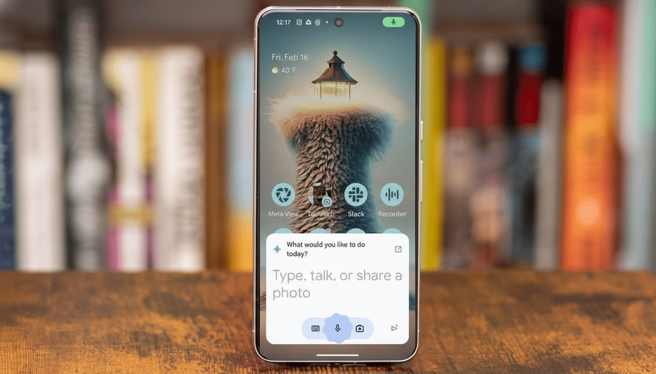 GM vehicle dashboard with Gemini assistant for voice navigation, media, and car controls
