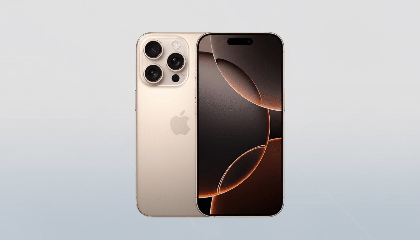 A gold iPhone with its front and back visible , positioned on a soft gray gradient background. Filename : gold iphoneprofessional background.png