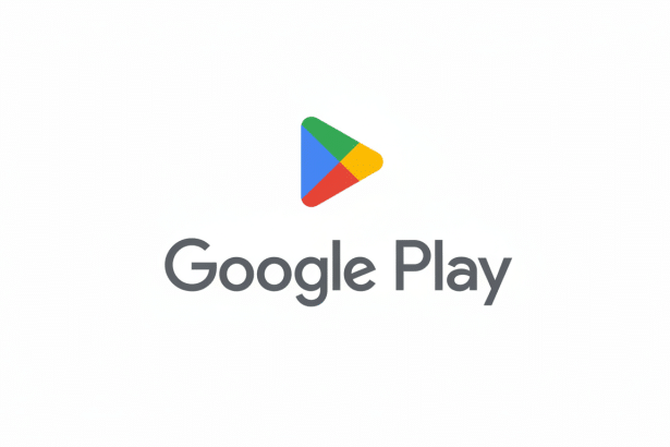 The Google Play logo, featuring a colorful triangle icon above the text Google Play, on a white background , resized to a 16: 9 aspect ratio.