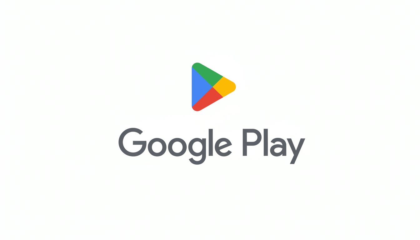 The Google Play logo, featuring a colorful triangle icon above the text Google Play, on a white background , resized to a 16: 9 aspect ratio.