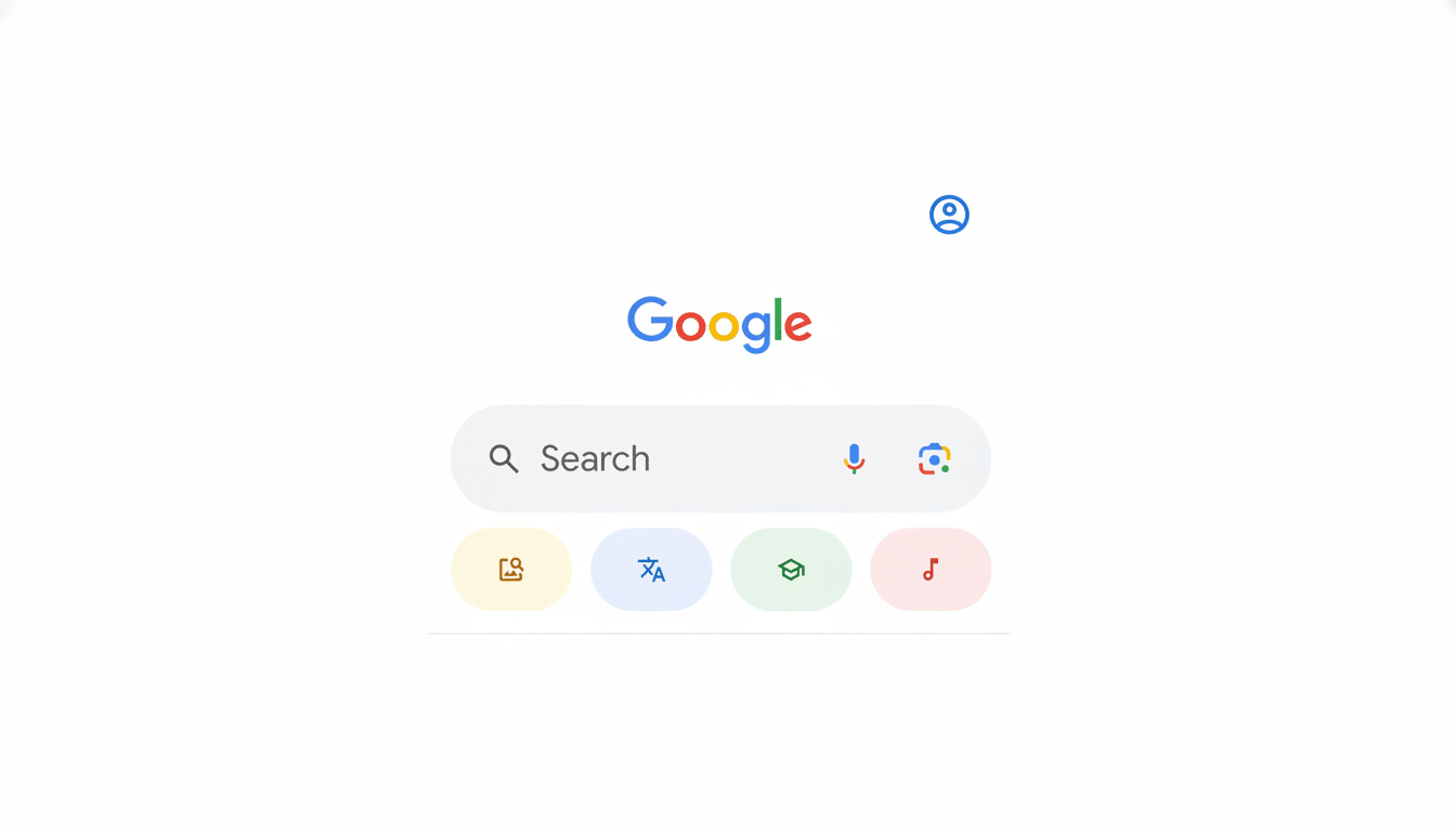 Search results page showing new ad labels and layout changes