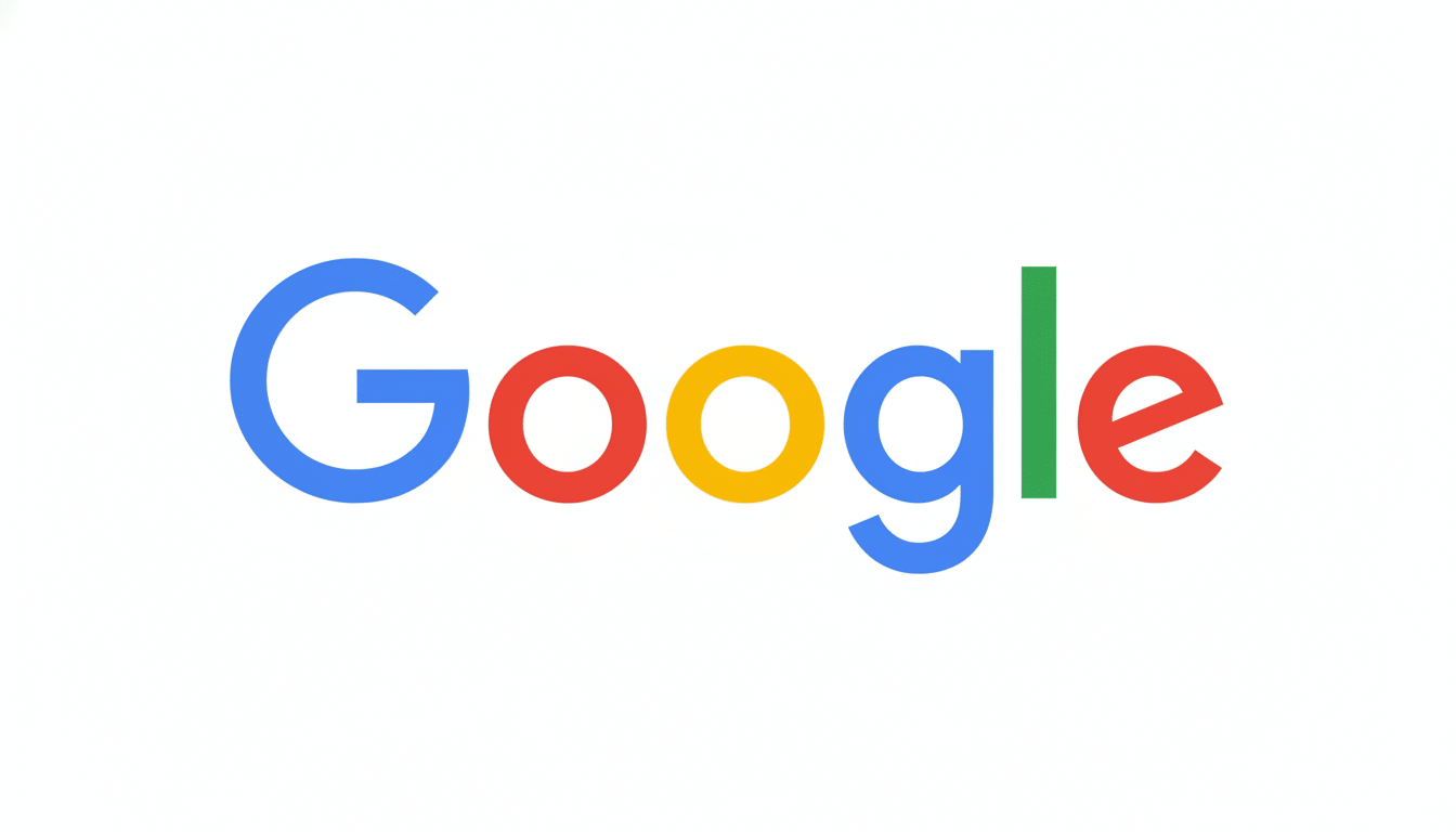 The Google logo on a white background, featuring the company name in a colorful, sans-serif typeface. The letters are blue, red, yellow, blue, green,