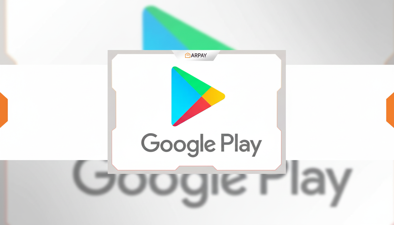 The Google Play logo and text Google Play centered on a white background with a subtle, professional flat design pattern, resized to a 16:9 aspect ratio.
