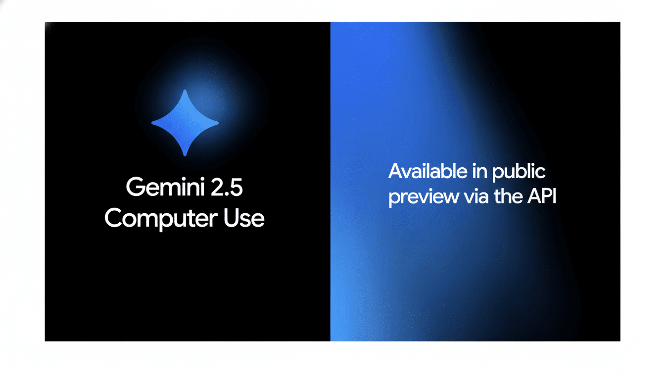 Gemini 2.5 Computer Use logo with text Available in public preview via the API