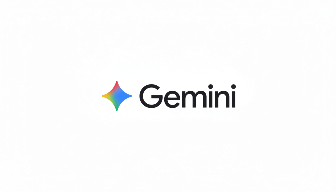 The Gemini logo, featuring a colorful, star-shaped icon to the left of the word Gemini in black text, set against a clean white background, now presen