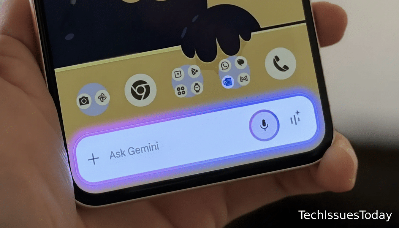 Gemini overlay UI update showcasing photo edit tools and context-aware controls
