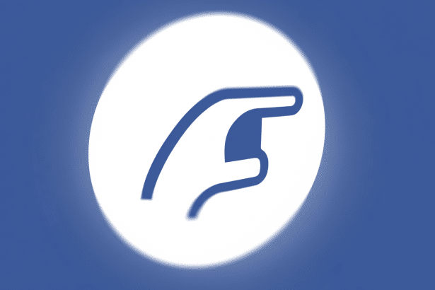 A white hand icon in a circular spotlight on a professional blue background with a subtle gradient.