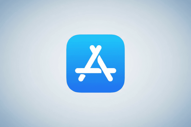 A professional, enhanced image of the App Store icon in a 16: 9 aspect ratio, featuring a soft gradient background in shades of light blue and gray. T