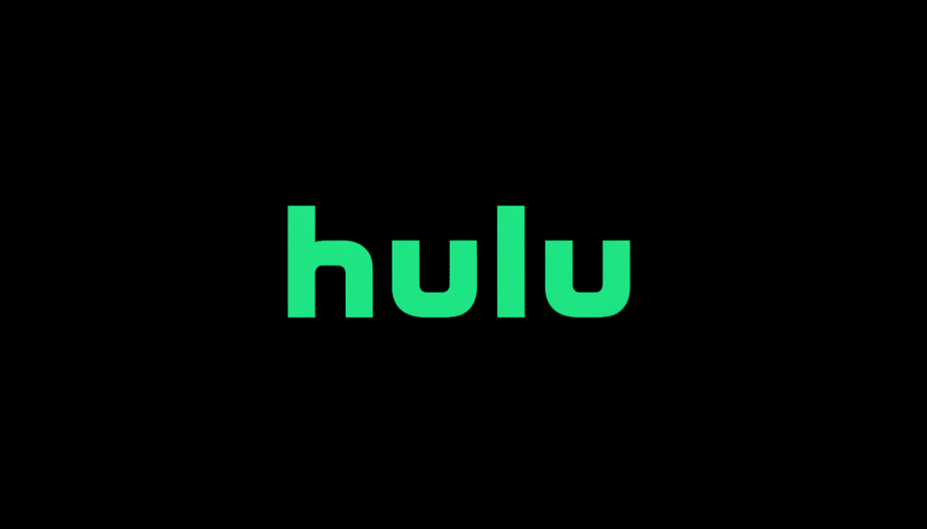 The Hulu logo, featuring the word hulu in a vibrant green, centered against a solid black background.
